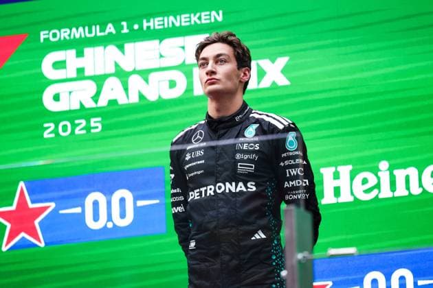 F1 - CHINESE GRAND PRIX 2025 RUSSELL George (gbr), Mercedes AMG F1 Team W16, portrait podium during the Formula 1 Heineken Chinese Grand Prix 2025, 2nd round of the 2025 FIA Formula One World Championship, WM, Weltmeisterschaft from March 21 to 23, 2025 on the Shanghai International Circuit, in Shanghai, China - ShanghaiChina  Copyright: xEricxAlonsox