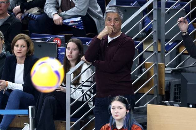 DEU, DVV, 1 VBL, BR Volleys vs Netzhoppers KW Bestensee, 23 03 2025, Max Schmeling Halle, Berlin, DEU, DVV, 1 VBL, BR Volleys vs Netzhoppers KW Bestensee, in the picture President Niromand BR Volleys Photo Juergen Engler nordphoto GmbH nordphotoxGmbHx xEngler nph00076