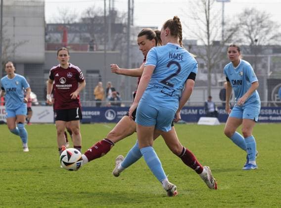 23 03 2025 Soccer Season 2024 2025 2 Women Soccer Bundesliga 19 Matchday 1 FC Nürnberg FCN Club Clubfrauen VfL Bochum Sportfoto Zink DaMa xdaxmax Medina Desic 10, 1 FC Nürnberg FCN Antonia Haase 2, VfL Bochum