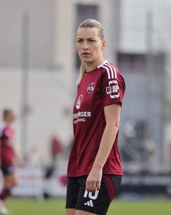 23 03 2025 Soccer Season 2024 2025 2 Women Soccer Bundesliga 19 Matchday 1 FC Nürnberg FCN Club Clubfrauen VfL Bochum Sportfoto Zink DaMa xdaxmax Medina Desic 10, 1 FC Nürnberg FCN pensive