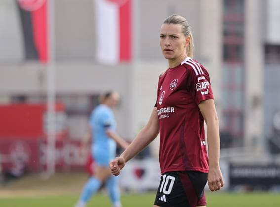 23 03 2025 Soccer Season 2024 2025 2 Women Soccer Bundesliga 19 Matchday 1 FC Nürnberg FCN Club Clubfrauen VfL Bochum Sportfoto Zink DaMa xdaxmax Medina Desic 10, 1 FC Nürnberg FCN pensive