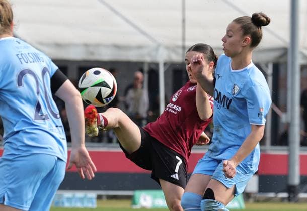 23 03 2025 Soccer Season 2024 2025 2 Women Soccer Bundesliga 19 Matchday 1 FC Nürnberg FCN Club Clubfrauen VfL Bochum Sportfoto Zink DaMa xdaxmax Marina Scholz 7, 1 FC Nürnberg FCN Franziska Wenzel 31, VfL Bochum