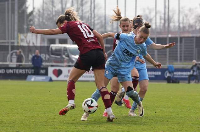 23 03 2025 Soccer Season 2024 2025 2 Women Soccer Bundesliga 19 Matchday 1 FC Nürnberg FCN Club Clubfrauen VfL Bochum Sportfoto Zink DaMa xdaxmax Medina Desic 10, 1 FC Nürnberg FCN Franziska Wenzel 31, VfL Bochum