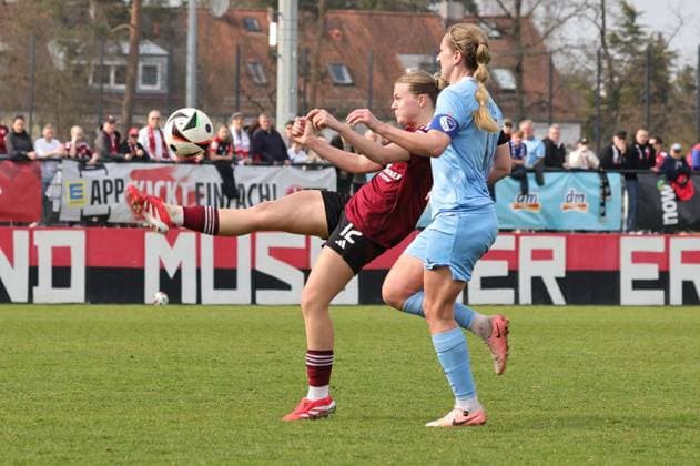 23 03 2025 Soccer Season 2024 2025 2 Women Soccer Bundesliga 19 Matchday 1 FC Nürnberg FCN Club Clubfrauen VfL Bochum Sportfoto Zink DaMa xdaxmax Amelie Thöle Thoele 12, 1 FC Nürnberg FCN Dörthe Doerthe Hoppius 11, VfL Bochum