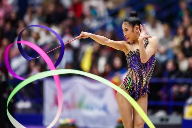 Bilder des Jahres 2025, Sport 03 März Sport Themen der Woche KW12 Sport Bilder des Tages Grand Prix Marbella 2025; 23.03.2025 Megan Chu (USA) at apparatus finals; Grand Prix Marbella 2025 at 23.03.2025 in the Palacio de los Deportes Elena Benitez in Marbella Spain. Photo: Ulrich Fassbender *** Grand Prix Marbella 2025 23 03 2025 Megan Chu USA at apparatus finals Grand Prix Marbella 2025 at 23 03 2025 in the Palacio de los Deportes Elena Benitez in Marbella Spain Photo Ulrich Fassbender Copyright: xBEAUTIFULxSPORTS U.xFassbenderx
