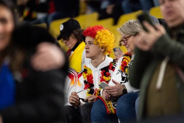 GER, Nations League, Germany vs Italy 23 03 2025, Signal Iduna Park, Dortmund, GER, Nations League, Germany vs Italy in picture Germany GER fan with Peru corner nordphotoxGmbHxx xChristianxSchulze nph000300