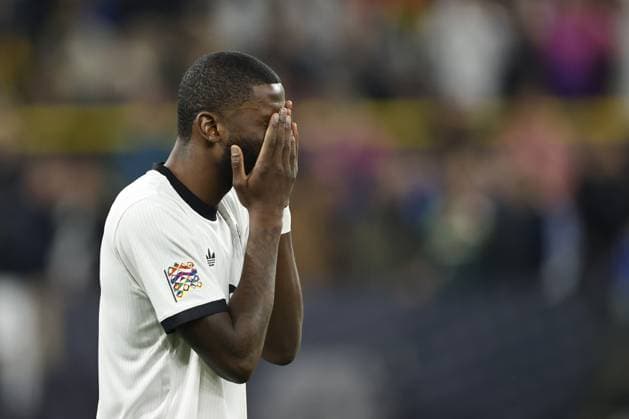 DORTMUND - Antonio Rudiger of Germany during the UEFA Nations League quarterfinal match between Germany and Italy at the BVB Stadion Dortmund on March 23, 2025 in Dortmund, Germany. ANP Hollandse Hoogte MAURICE VAN STEEN UEFA Nations League Quarterfinal Leg Two 2025 xVIxANPxSportx xMauricexvanxSteenxIVx 522965754 originalFilename: 522965754.jpg