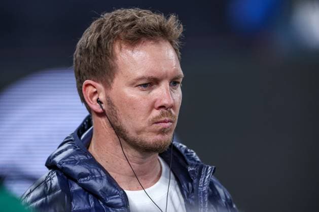 23 03 2025, Football, Quarter-final UEFA Nations League, Germany Italy, Signal Iduna Park, Season 2024 2025 National coach Julian Nagelsmann GER hc DFB regulations prohibit any use of photographs as image sequences and or quasi video Nordrhein Westfalen Germany