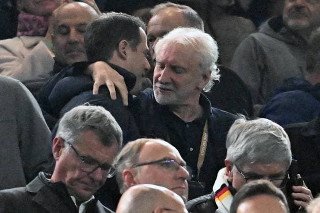 23 03 2025, xsltx, Football UEFA Nations League, Germany Italy v l Lars Ricken Sports Director Rudi Voeller Völler DFB DFL DFB REGULATIONS PROHIBIT ANY USE OF PHOTOGRAPHS as IMAGE SEQUENCES and or QUASI VIDEO Dortmund