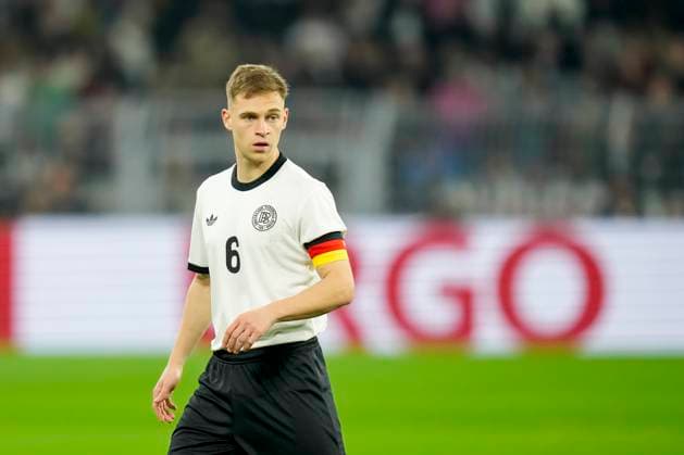 Joshua Kimmich Germany looks on during the UEFA Nations League Quarterfinal Leg Two match between Germany and Italy at Football Stadium Dortmund on March 23, 2025 in Dortmund, Germany