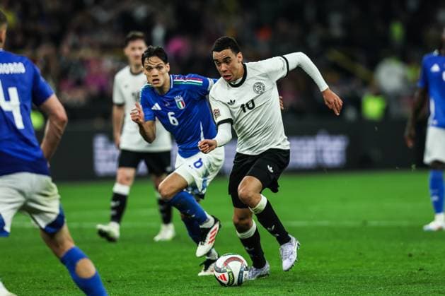 Sport, Football, UEFA Nations League season 2024 2025 quarter-finals, second leg Germany Italy 23 03 2025, SIGNAL IDUNA PARK Leroy Sane Germany, 19 Dortmund SIGNAL IDUNA PARK North Rhine-Westphalia Germany