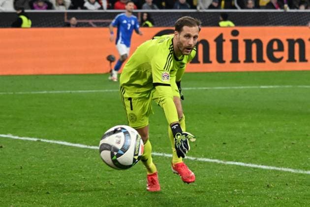 23 03 2025, xsltx, Football UEFA Nations League, Germany Italy v l Oliver Baumann Deutsche Fussball Nationalmannschaft DFB DFL DFB REGULATIONS PROHIBIT ANY USE OF PHOTOGRAPHS as IMAGE SEQUENCES and or QUASI VIDEO Dortmund