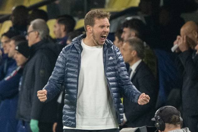 Soccer, men, 2024 25 season, UEFA Nations League quarter-final second leg in Dortmund, Germany Italy, coach Julian Nagelsmann Germany , cheering after the final whistle, 23 03 2025, Copyright: xMatthiasxKochx