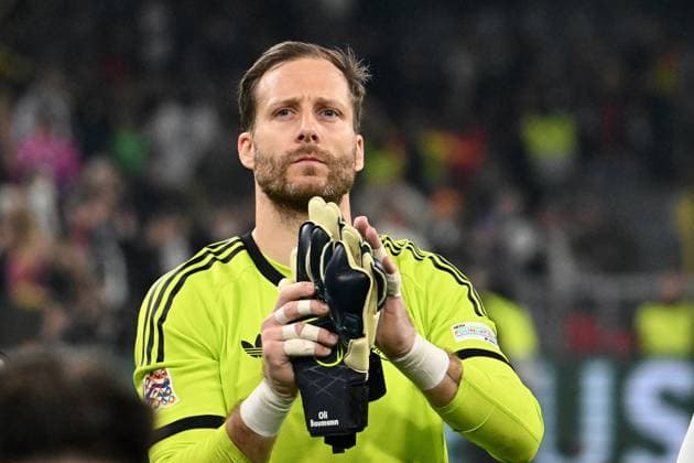 23 03 2025, xsltx, Football UEFA Nations League, Germany Italy v l jubilation, joy of victory Oliver Baumann German National Football Team DFB DFL DFB REGULATIONS PROHIBIT ANY USE OF PHOTOGRAPHS as IMAGE SEQUENCES and or QUASI VIDEO Dortmund