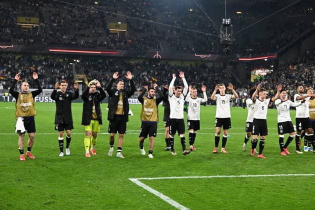 23 03 2025, xsltx, Soccer UEFA Nations League, Germany Italy v l Cheers, joy of victory DFL DFB REGULATIONS PROHIBIT ANY USE OF PHOTOGRAPHS as IMAGE SEQUENCES and or QUASI VIDEO Dortmund