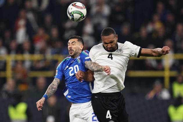 Mf Dortmund 23 03 2025 - Nations League Germania-Italia foto Michele Finessi Image nella foto: Mattia Zaccagni-Jonathan Tah 