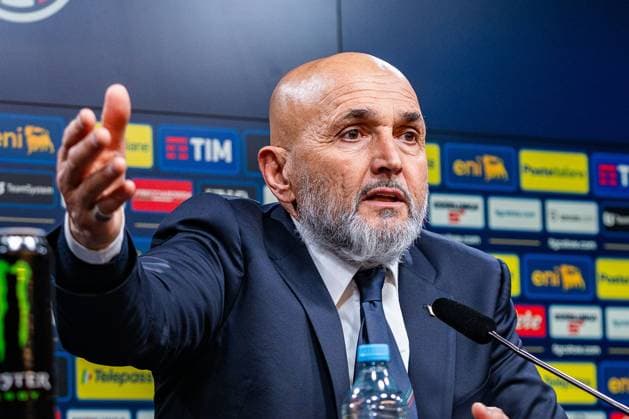23 03 2025, Germany vs Italy, Nations League, quarter-final second leg Press conference after the match with Luciano Spalletti Italy, Head Coach Coach Copyright: xBahhoxKarax