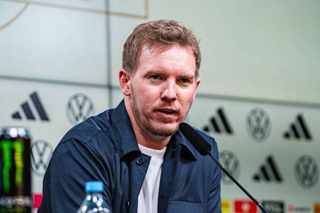 23 03 2025, Germany vs Italy, Nations League, quarter-final second leg Press conference after the match with Julian Nagelsmann Germany, Head Coach Copyright: xBahhoxKarax