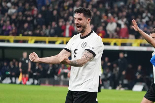 Mens national team, Football, Nations League, 23 03 2025, Signaliduna Park, Dortmund Germany vs Italy , Tim Kleindienst, Germany, Goal celebration action, single image