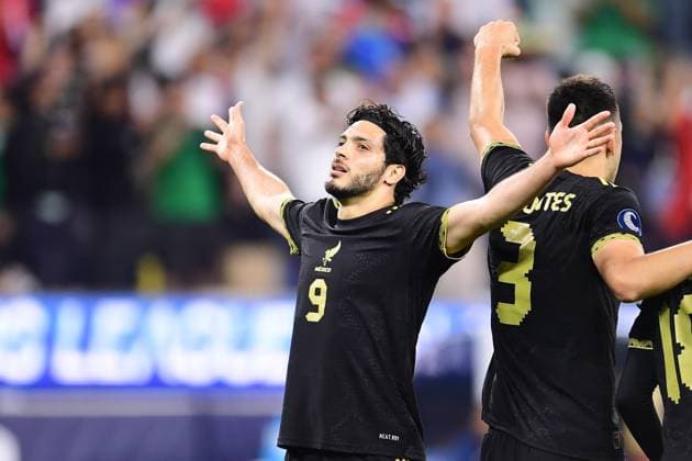 RECORD DATE NOT STATED IV CONCACAF NATIONS LEAGUE 2024-2025 Mexico vs Panama - Final Raul Jimenez celebrates his goal 2-1 of Mexico during the Final match between Mexican national team, Nationalteam (Mexico) and Panama as part Final Four of the Concacaf Nations League 2024-2025 at SoFi Stadium on March 23, 2025 in Inglewood, Los Angeles, California, United States. INGLEWOOD LOS ANGELES CALIFORNIA UNITED STATES  Copyright: xAdrianxMaciasx 20250323213623_CNL_2025_F_MEX_PAN_JIMENEZ233