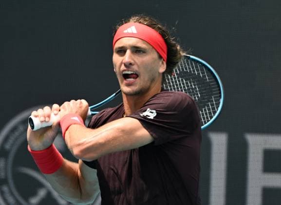 MIAMI GARDENS FL - MARCH 24: Alexander Zverev Vs Jordan Thompson during The Miami Open at Hard Rock Stadium on March 24, 2025 in Miami Gardens, Florida. Copyright: xmpi04x