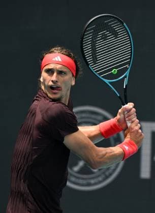 MIAMI GARDENS FL - MARCH 24: Alexander Zverev Vs Jordan Thompson during The Miami Open at Hard Rock Stadium on March 24, 2025 in Miami Gardens, Florida. Copyright: xmpi04x