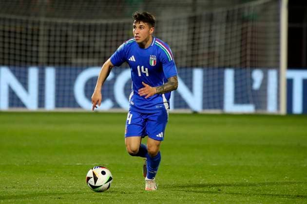 Fußball, U21, Italien - Dänemark Alessandro Bianchi In action during the Serie BKT soccer match between Italia and Danimarca under 21, test match at the Pier Cesare Tombolato Stadium, north Est Italy - Monday, March 24, 2025. - Soccer  Copyright: xPaolaxGarbuio LaPressex