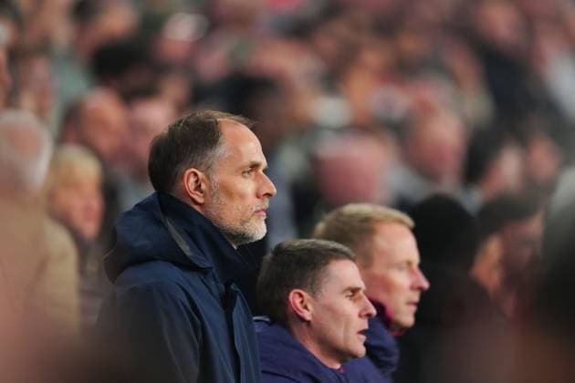 England Coach Thomas Tuchel during the national anthem England v Latvia, FIFA 2026 World Cup Qualifying, Group K, Football, Wembley Stadium, London, UK - 24 Mar 2025 EDITORIAL USE ONLY No use with unauthorised audio, video, data, fixture lists, club league logos or live services. Online in-match use limited to 120 images, no video emulation. No use in betting, games or single club league player publications. Copyright: xJavierxGarcia Shutterstockx 15219744l