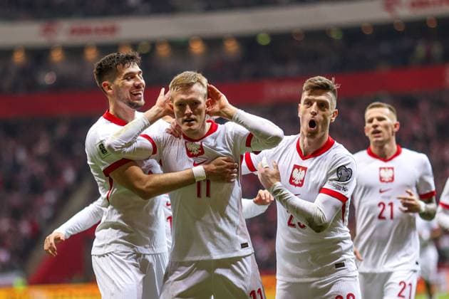 Sport Themen der Woche KW13 Sport Bilder des Tages 24.03.2025 WARSZAWA, STADION PGE NARODOWY PILKA NOZNA (FOOTBALL) ELIMINACJE MISTRZOSTW SWIATA FIFA 2026 ( FIFA World Cup, WM, Weltmeisterschaft, Fussball 26â ¢ UEFA Qualifiers ) MECZ POLSKA - MALTA ( GAME POLAND - MALTA ) NZ JAKUB MODER, KAROL SWIDERSKI, KRZYSZTOF PIATEK POLSKA RADOSC, BRAMKA, GOL, FOTO LUKASZ GROCHALA CYFRASPORT NEWSPIX.PL --- Newspix.pl  20250324CSLG0114