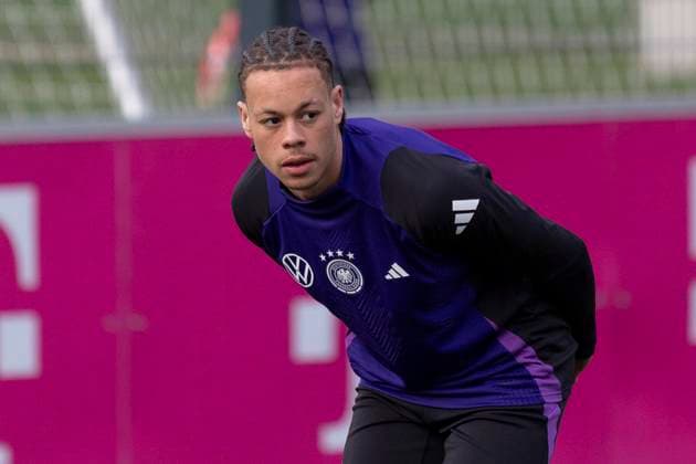 Final training U21 national team, 24 03 2025 Derry Scherhant DFB German U21 national team , Final training U21 national team, Frankfurt, DFB Campus, 24 3 2025 Copyright: xBEAUTIFULxSPORTS Gawlikx