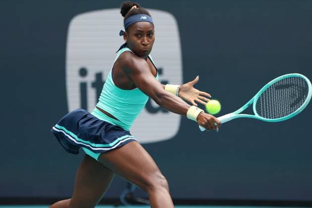 Miami Open 2025 Coco Gauff during Miami Open 2025 tennis tournament in Miami USA on 24 March 2025. Miami USA  Copyright: xFotoxOlimpikx originalFilename:jastrzebowski-miamiope250325_np0eL.jpg