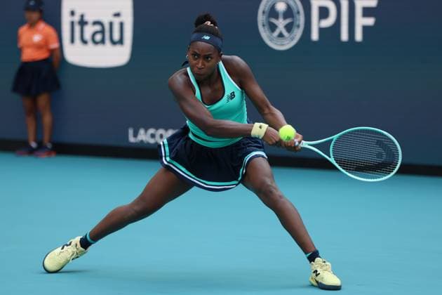 Miami Open 2025 Coco Gauff during Miami Open 2025 tennis tournament in Miami USA on 24 March 2025. Miami USA  Copyright: xFotoxOlimpikx originalFilename:jastrzebowski-miamiope250325_npDxZ.jpg
