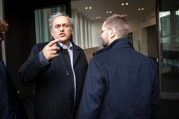 Bilder des Jahres 2025, Sport 03 März Sport Themen der Woche KW13 Sport Bilder des Tages NEWS: Michel Platini et l™ex-prÃ sident de la Fifa Sepp Blatter connaitront leur sort mardi matin, 25 mars 2025. Ce, dans l™affaire qui a brisÃ en 2015 in Muttenz near Basel, Michel Platini  Copyright: xELYXANDROxCEGARRAx