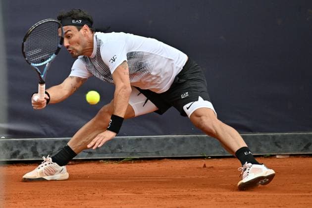 Foto IPP Felice De Martino Napoli 25 03 2025 Napoli Tennis Cup 2025 ATP, Tennis Herren Challenger Tour Nella foto: Fabio Fognini Italy Photo Press World Copyright Napoli italy Italia ITALY  Copyright: xR4924_italyphotopressx