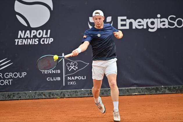 Foto IPP Felice De Martino Napoli 25 03 2025 Napoli Tennis Cup 2025 ATP, Tennis Herren Challenger Tour Nella foto: Gauthier Onclin Italy Photo Press World Copyright Napoli italy Italia ITALY  Copyright: xR4924_italyphotopressx