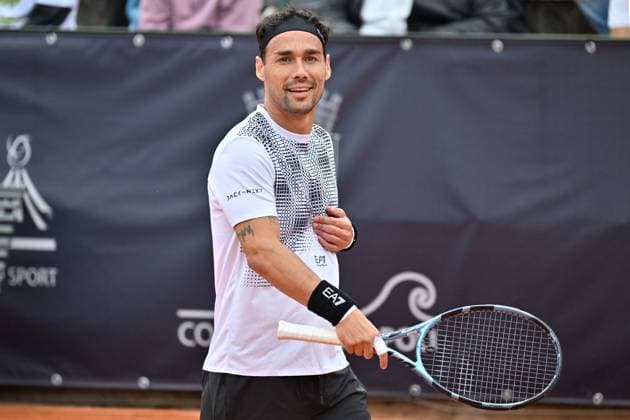 Foto IPP Felice De Martino Napoli 25 03 2025 Napoli Tennis Cup 2025 ATP, Tennis Herren Challenger Tour Nella foto: Fabio Fognini Italy Photo Press World Copyright Napoli italy Italia ITALY  Copyright: xR4924_italyphotopressx