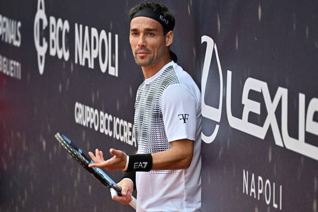 Foto IPP Felice De Martino Napoli 25 03 2025 Napoli Tennis Cup 2025 ATP, Tennis Herren Challenger Tour Nella foto: Fabio Fognini Italy Photo Press World Copyright Napoli italy Italia ITALY  Copyright: xR4924_italyphotopressx