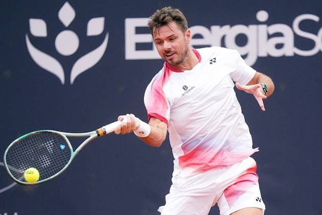 NAPLES, ITALY - MARCH 25: Stan Wawrinka during the ATP, Tennis Herren Challenger Tour match between Stan Wawrinka and Borna Gojo on March 25, 2025 in Naples, Italy Copyright: xFOTOAGENZIAx