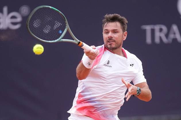 NAPLES, ITALY - MARCH 25: Stan Wawrinka during the ATP, Tennis Herren Challenger Tour match between Stan Wawrinka and Borna Gojo on March 25, 2025 in Naples, Italy Copyright: xFOTOAGENZIAx