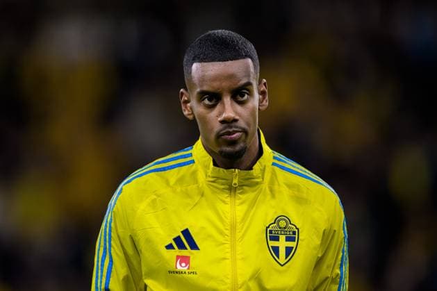 250325 Alexander Isak of Sweden ahead of the international friendly football match between Sweden and Northern Ireland on March 25, 2025 in Stockholm Photo Joel Marklund BILDBYRAN kod JM JM0666 bbeng fotboll football soccer fotball träningslandskamp international friendly sverige sweden sverige a northern ireland nordirland  Copyright: JOELxMARKLUND BB250325JM145
