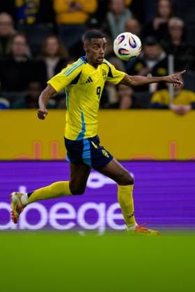 250325 Alexander Isak of Sweden during the international friendly football match between Sweden and Northern Ireland on March 25, 2025 in Stockholm Photo Joel Marklund BILDBYRAN kod JM JM0666 bbeng fotboll football soccer fotball träningslandskamp international friendly sverige sweden sverige a northern ireland nordirland  Copyright: JOELxMARKLUND BB250325JM153