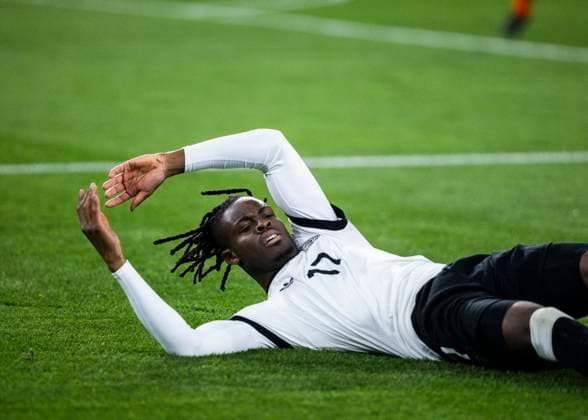 Signal Iduna Park, Dortmund, 23 03 2025 Yann Aurel Bisseck of Germany falls during the UEFA Nations League Quarterfinal Match Germany v Italia