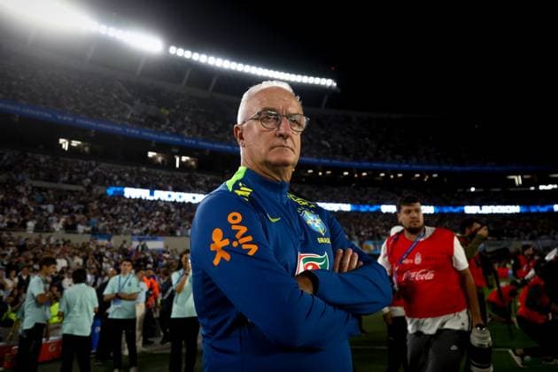 March 25, 2025, Buenos Aires, Argentina: Dorival Junior Head Coach of Brasil seen during the match between Argentina and Brasil as part of FIFA World Cup, WM, Weltmeisterschaft, Fussball 2026 Qualifier at Estadio Monumental. Final score: Argentina 4 - 1 Brasil Buenos Aires Argentina - ZUMAs197 20250325_aaa_s197_318 Copyright: xRobertoxTuerox