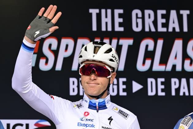Belgian Tim Merlier of Soudal Quick-Step pictured at the start of the Classic Brugge-De Panne men s elite one-day cycling race, 195,6 km from Brugge to De Panne, Wednesday 26 March 2025. DIRKxWAEM  x115824724x