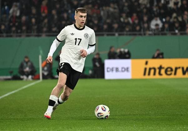 25 03 2025, xjhx, Soccer international match U21, Germany U21 Spain U21 v l Brajan Gruda Germany U21 FREISTELLER DFL DFB REGULATIONS PROHIBIT ANY USE OF PHOTOGRAPHS as IMAGE SEQUENCES and or QUASI VIDEO Darmstadt
