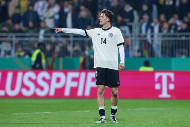 Tim Oermann Germany gestures, International Friendly, U21 Germany and U21 Spain, Darmstadt am 25 March 2025 in Stadion am Boellenfalltor, Germany Photo by Marco Steinbrenner DeFodi Images Tim Oermann Germany gestures, International Friendly, U21 Germany and U21 Spain, Stadion am Boellenfalltor, March 25, 2025 in Darmstadt, Germany Photo by Marco Steinbrenner DeFodi Images