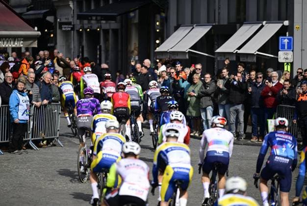 The start of the Classic Brugge-De Panne men s elite one-day cycling race, 195,6 km from Brugge to De Panne, Wednesday 26 March 2025. DIRKxWAEM  x115835407x