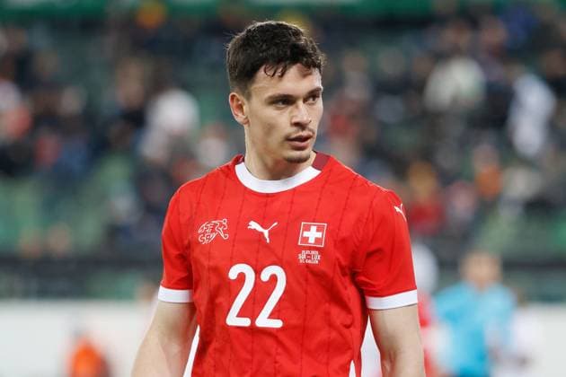 Switzerland Luxembourg Fabian Rieder Switzerland 25 03 2025 Kybunpark St Gallen, SWITZERLAND, Season 2024 2025 Mens football friendly Switzerland Luxembourg Fabian Rieder Switzerland
