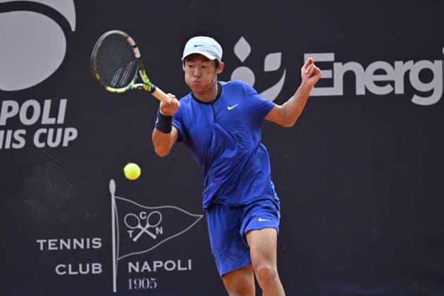 Foto IPP Felice De Martino Napoli 26 03 2025 Napoli Tennis Cup 2025 ATP, Tennis Herren Challenger Tour Nella foto: Chun - Hsin Tseng Italy Photo Press World Copyright Napoli italy Italia ITALY  Copyright: xR4924_italyphotopressx