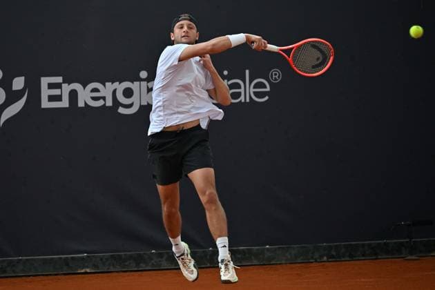 Foto IPP Felice De Martino Napoli 26 03 2025 Napoli Tennis Cup 2025 ATP, Tennis Herren Challenger Tour Nella foto: Federico Arnaboldi Italy Photo Press World Copyright Napoli italy Italia ITALY  Copyright: xR4924_italyphotopressx
